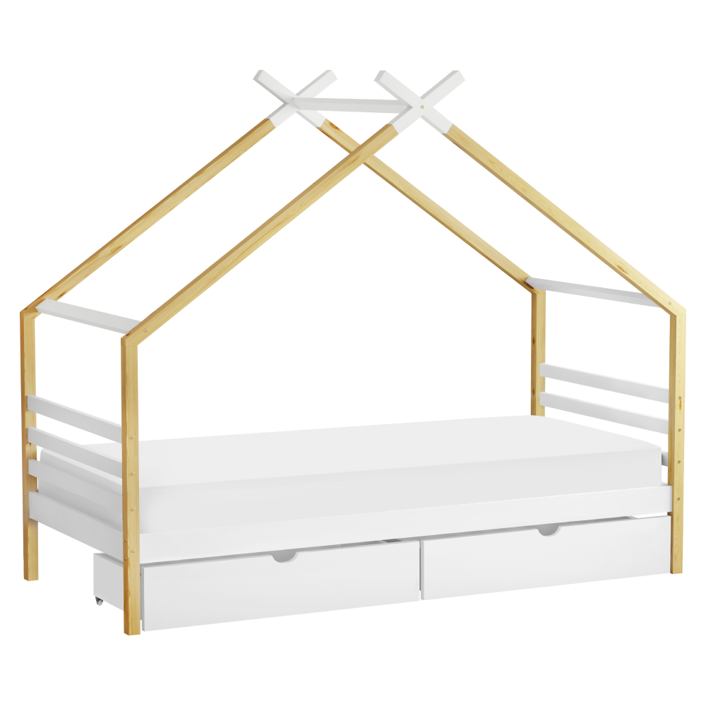 Pat Montessori, alb/maro, 90x200, TARA [1]