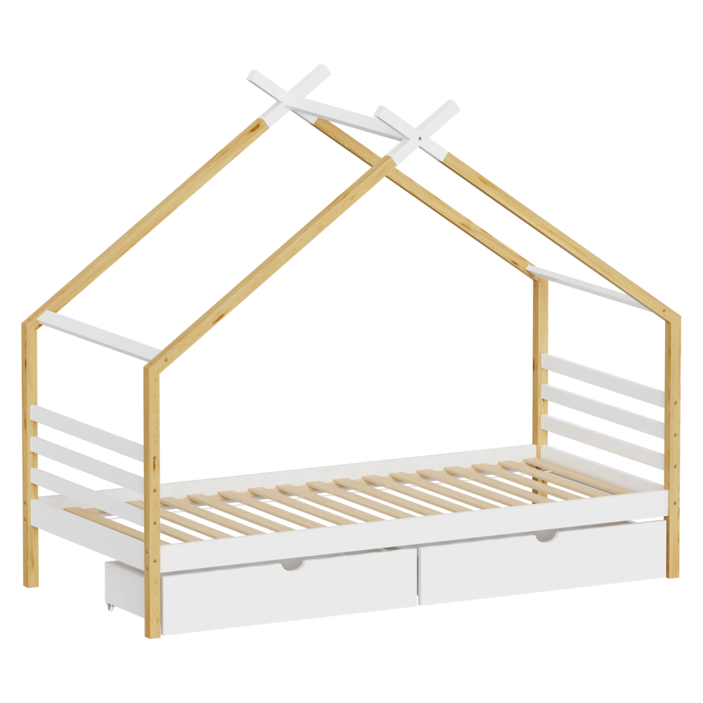 Pat Montessori, alb/maro, 90x200, TARA [2]