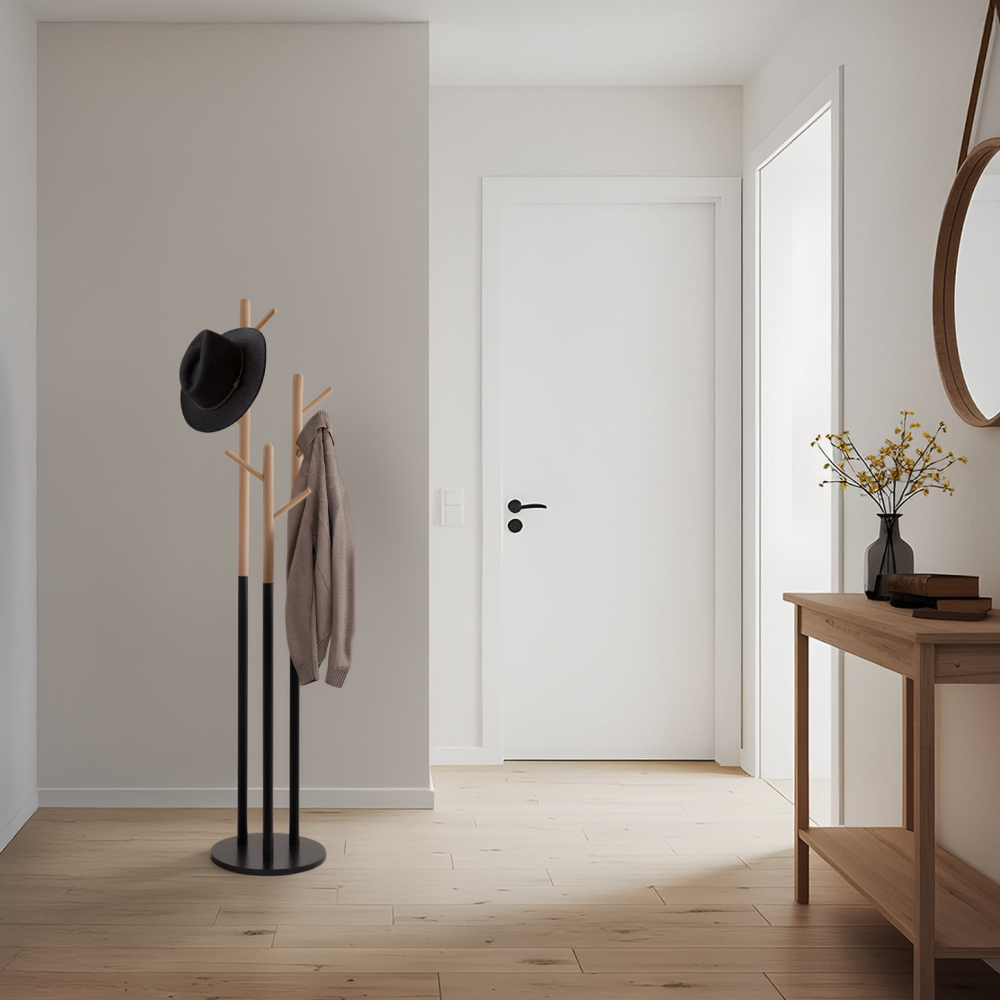 Cuier, negru/natural, TAVEL [2]