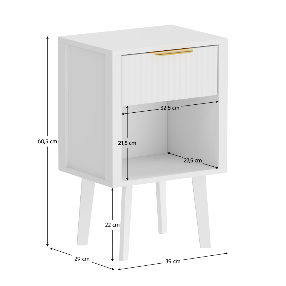 Noptieră, albă, TOBI [10]