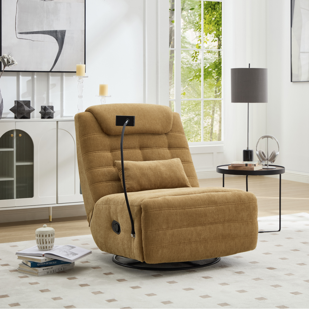 Fotoliu de lux pivotant, balansoar, muştar, UMRBO [1]