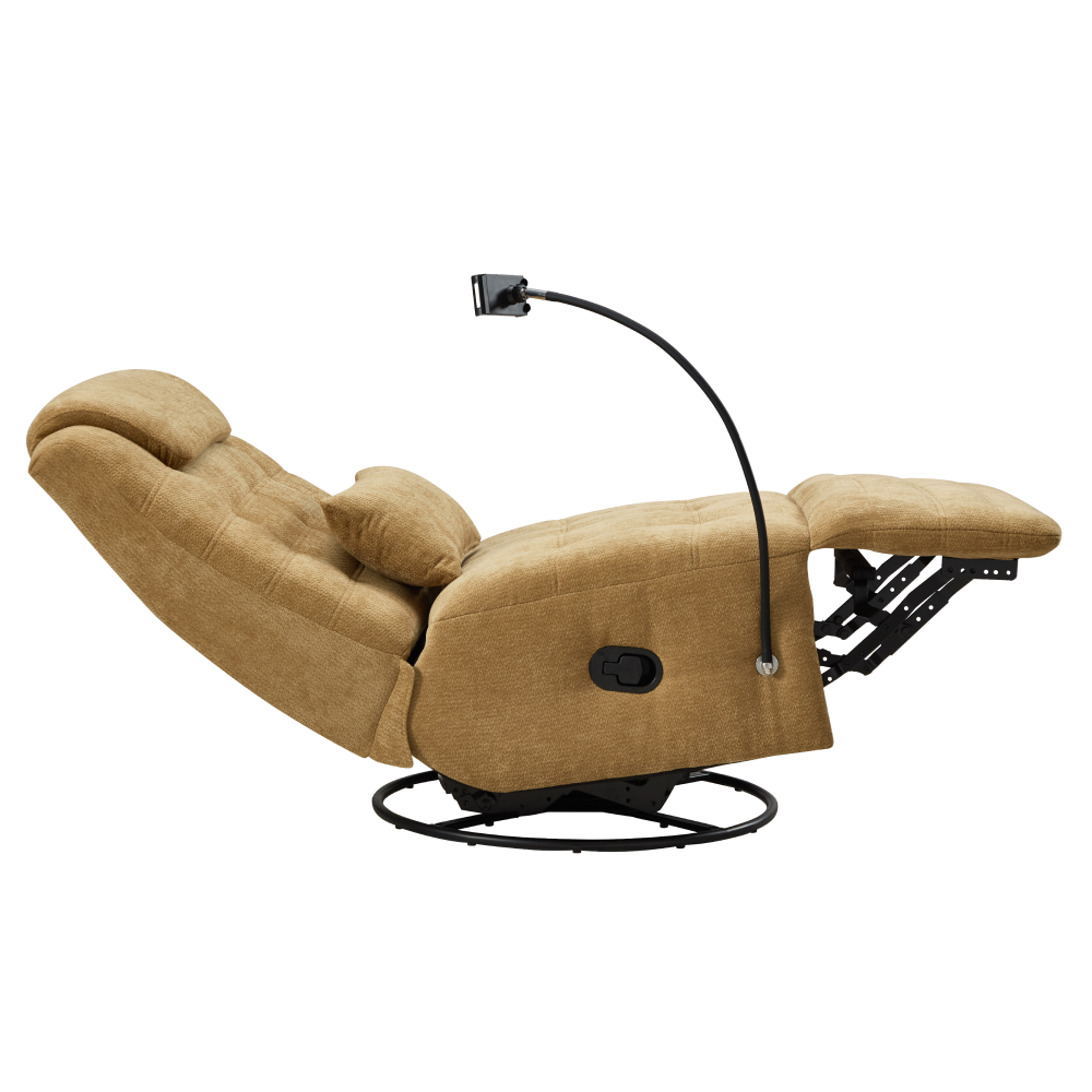 Fotoliu de lux pivotant, balansoar, muştar, UMRBO [7]