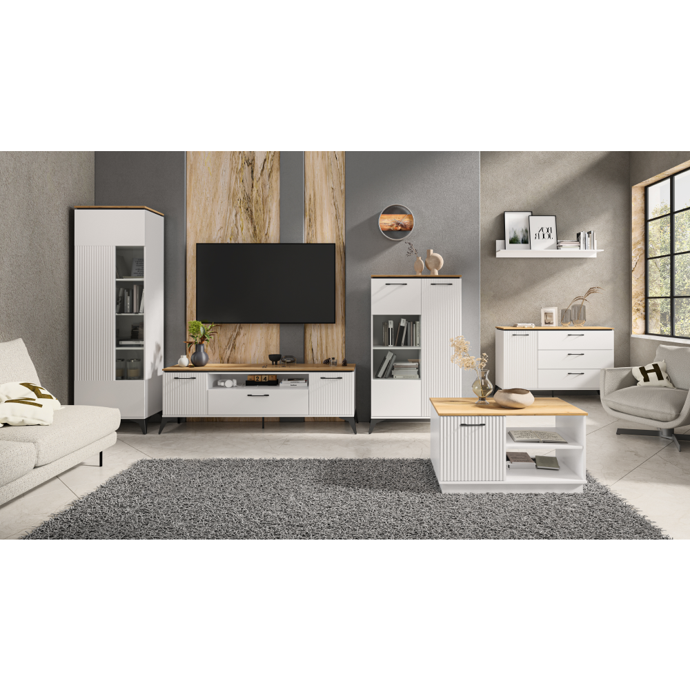 Masă PC, alb/stejar evoke, VELIS 1D1S/120 [1]