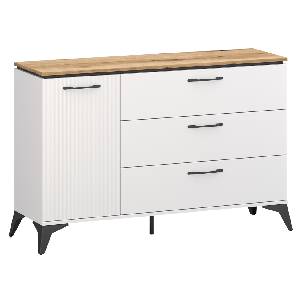 Toate Produsele - Comodă, alb/stejar evoke, VELIS 1D3S