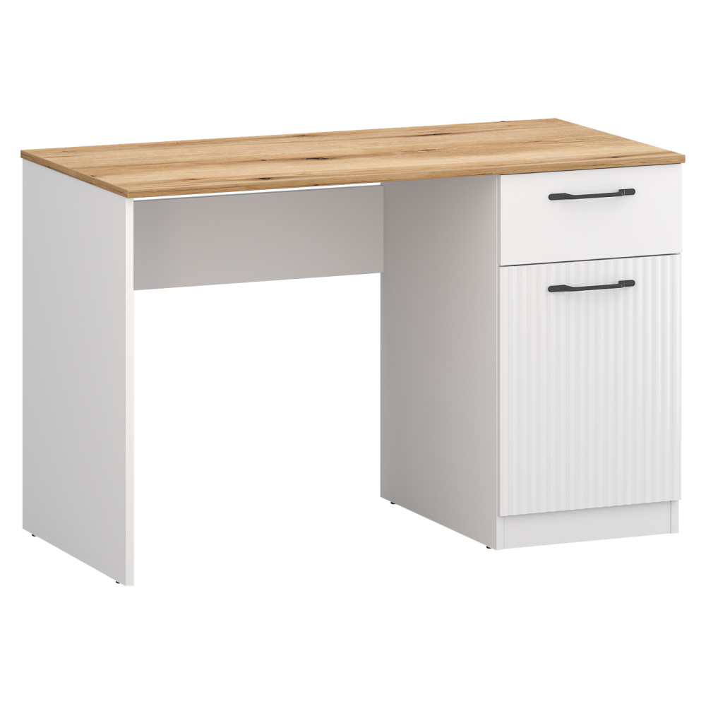 Toate Produsele - Masă PC, alb/stejar evoke, VELIS 1D1S/120