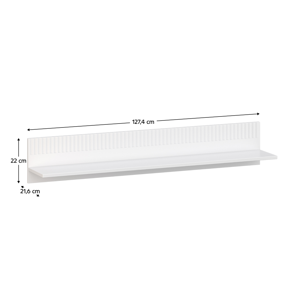 Poliţă de perete 130, alb, VELIS [4]