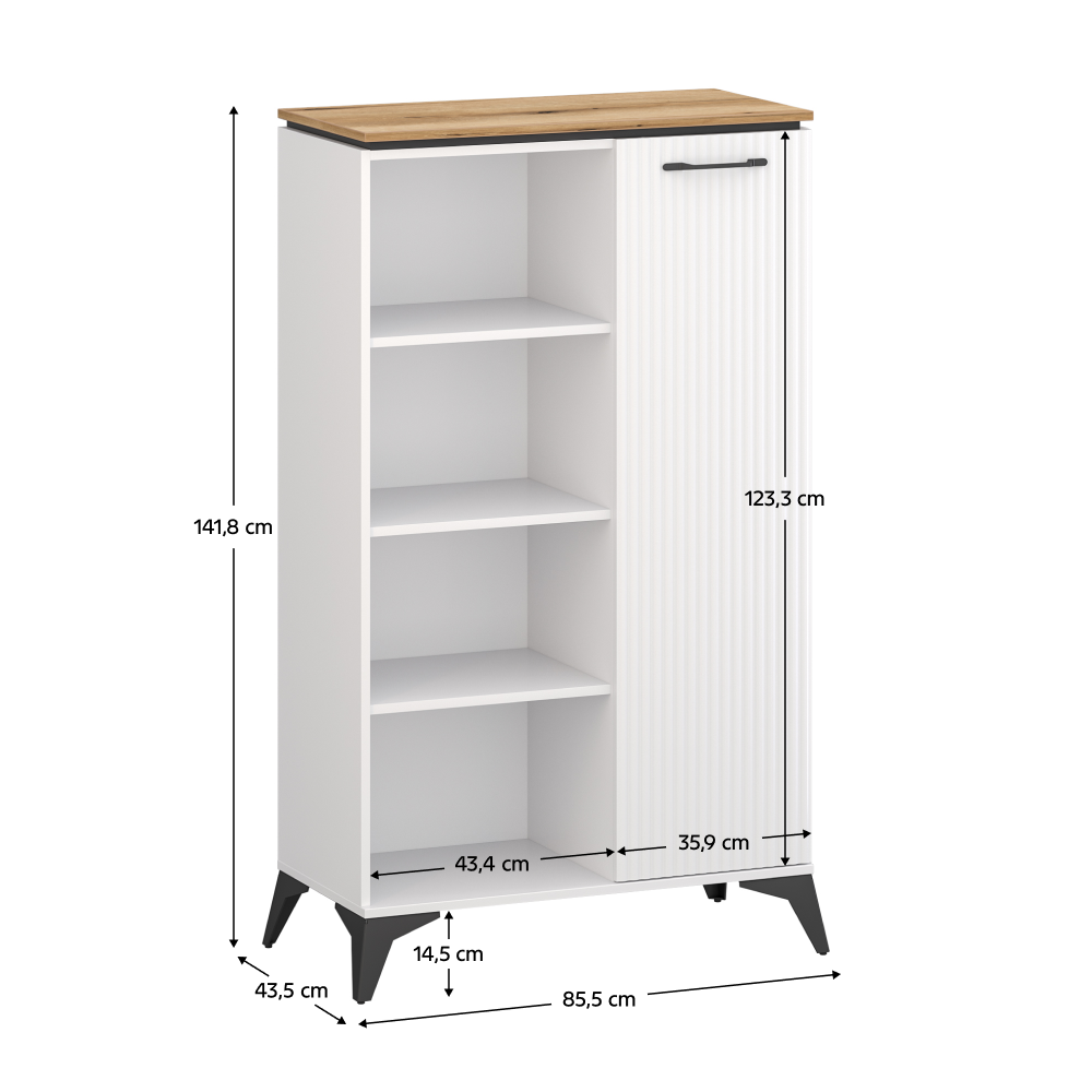 Raft jos, alb/stejar evoke, VELIS 1D [4]