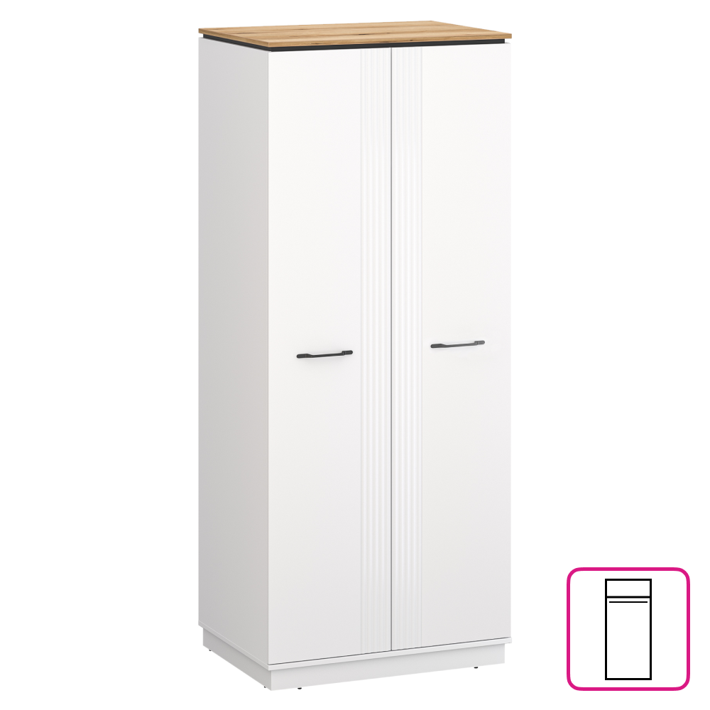 Toate Produsele - Dulap, alb/stejar evoke, VELIS 2D