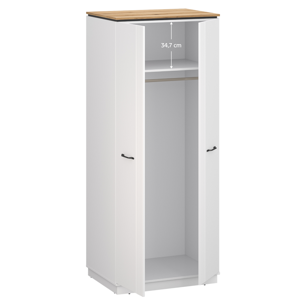 Dulap, alb/stejar evoke, VELIS 2D [5]