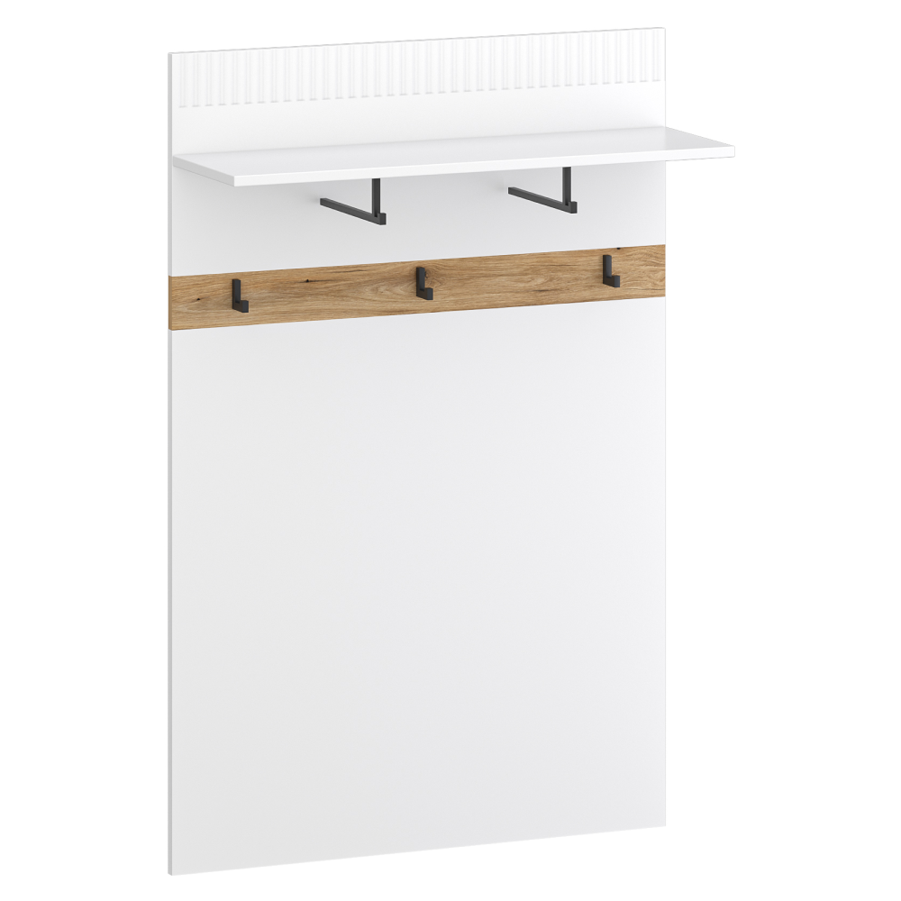 Cuier de perete 80, alb/stejar evoke, VELIS [0]