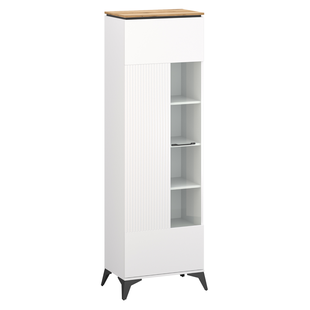 Toate Produsele - Vitrină, alb/stejar evoke, VELIS 1D