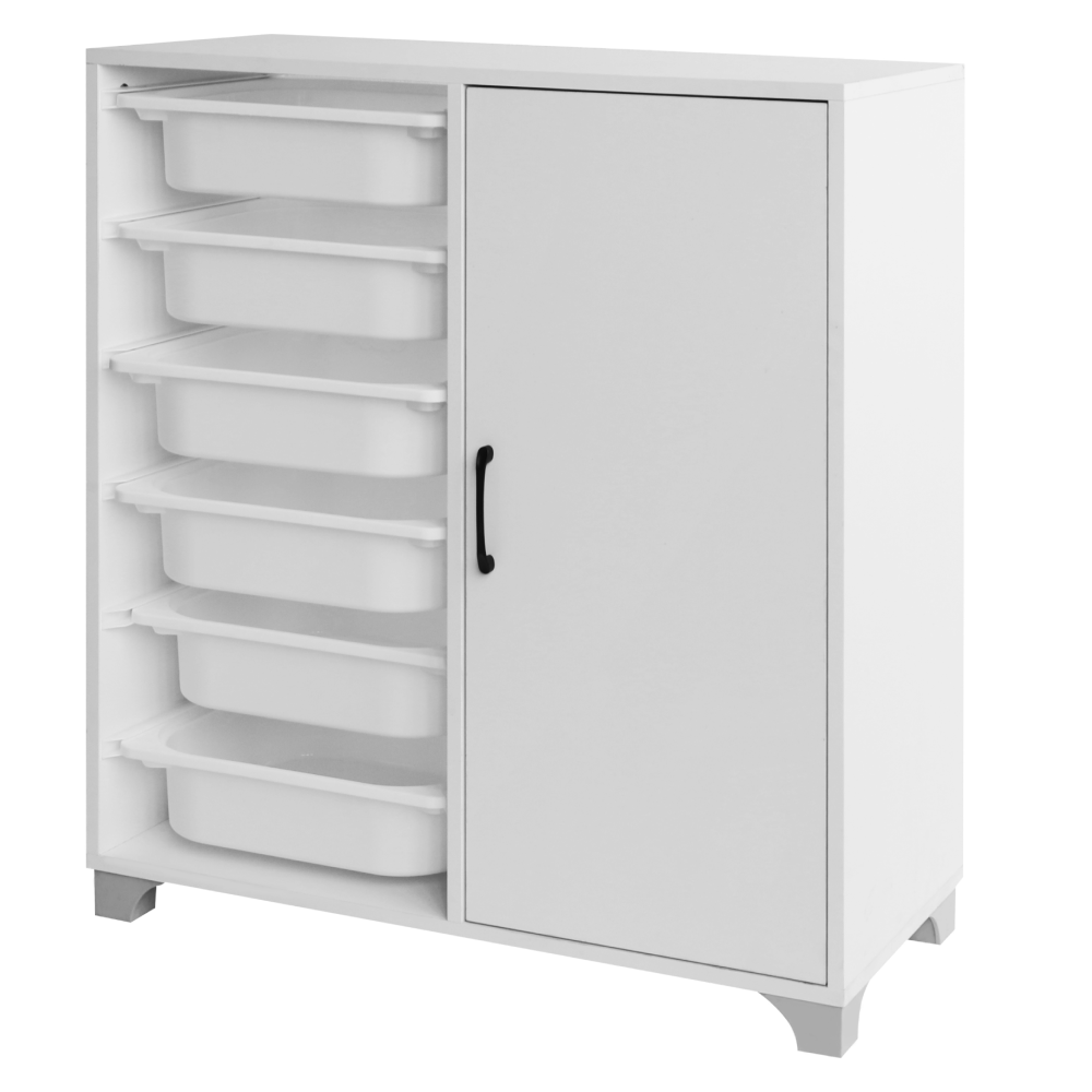 Toate Produsele - Raft/dulăpior cu cutii de depozitare, alb, VELTO