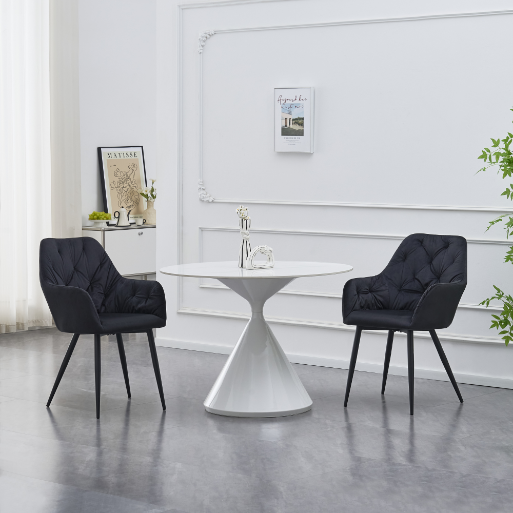 Fotoliu de design, material Velvet negru, VERIO NEW [1]