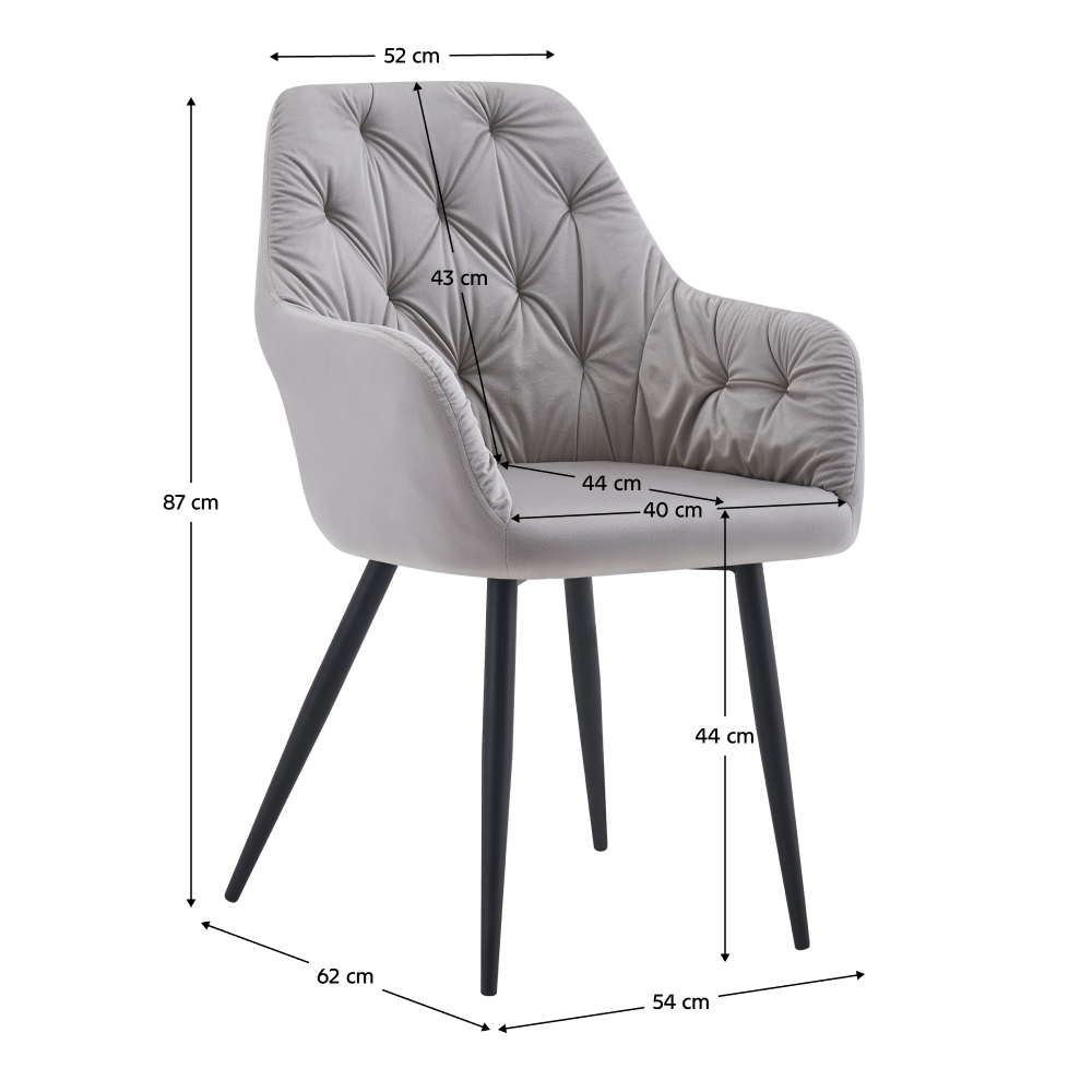 Fotoliu de design, material Velvet gri, VERIO NEW [2]