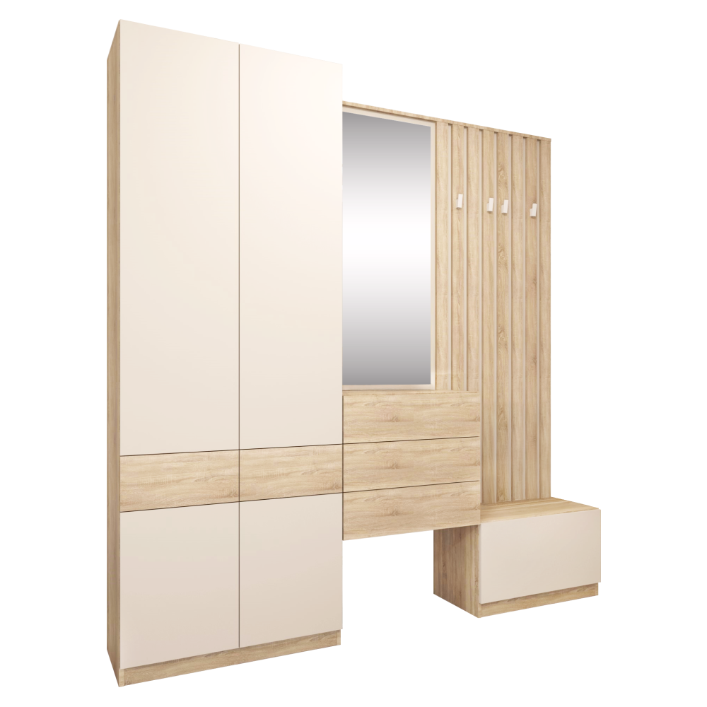 Suport pentru pantofi, stejar sonoma/caşmir, VERTIO KOM1K [2]