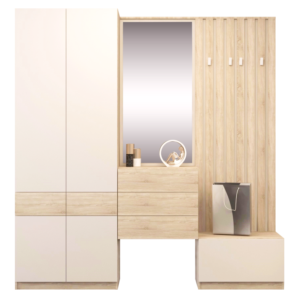 Dulap, stejar sonoma/caşmir, VERTIO SZF4D2S [4]