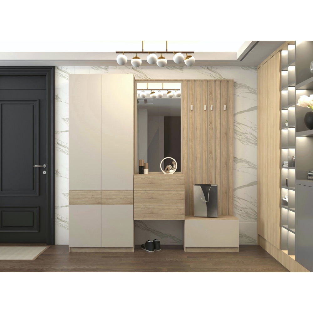 Suport pentru pantofi, stejar sonoma/caşmir, VERTIO KOM1K [6]