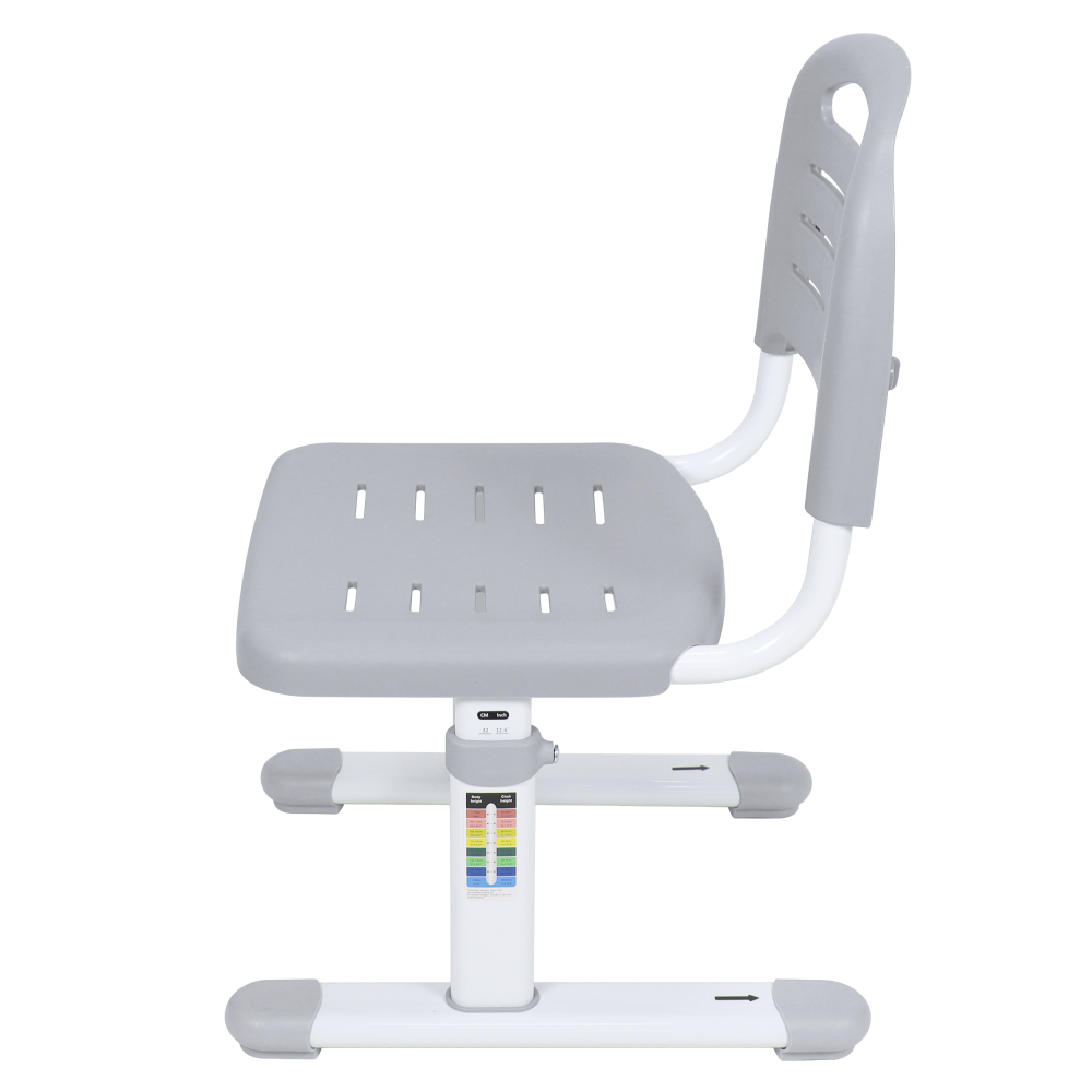 Birou şi scaun crescător, gri/alb, set ZION [9]