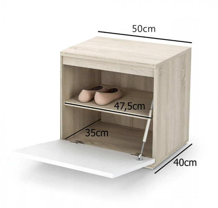 Cuier mobilier hol cu panouri tapitate , cu oglinda, 140 cm lungime x 225 cm inaltime x 40 cm adancime, pal alb/stofa textil bej light, dulapuri duble+dulapuri suprainaltate , suport umerase, [5]