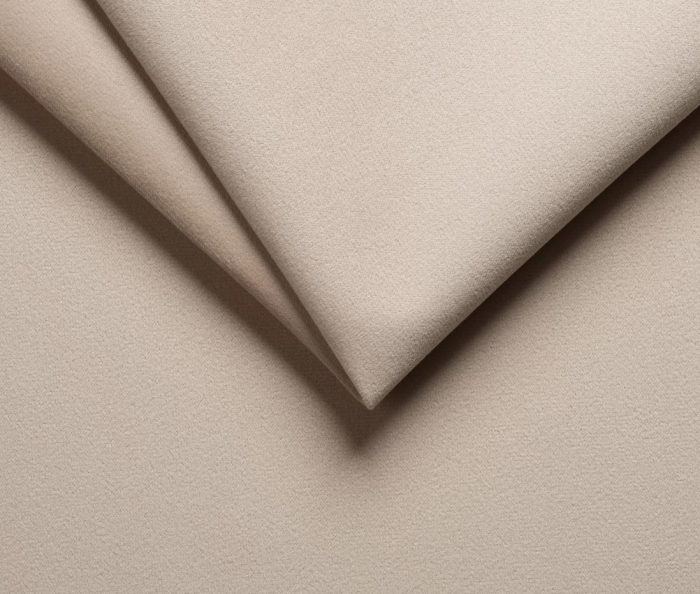 Cuier mobilier hol cu panouri tapitate , cu oglinda, 140 cm lungime x 225 cm inaltime x 40 cm adancime, pal alb/stofa textil bej light, dulapuri duble+dulapuri suprainaltate , suport umerase, [2]