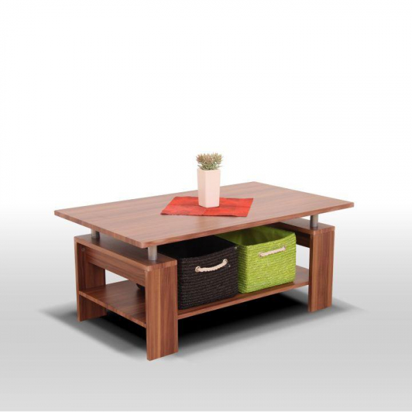 Masuta Living/cafea,Nuc deschis/argintiu, 100x60x44cm,Bortis Impex [2]