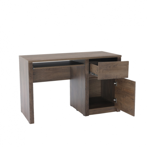 Birou design unic ,suport tastatura , usa+sertar, 120cm , stejar lefkas inchis ,Bortis Impex [4]