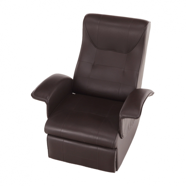 Fotoliu relaxant/confortabil cu recliner mecanic ,pentru living/hol/birou ,piele eco maro,Bortis [5]