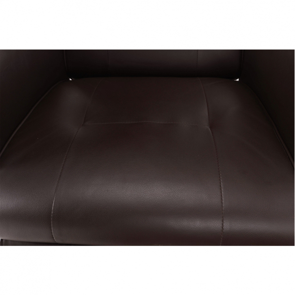 Fotoliu relaxant/confortabil cu recliner mecanic ,pentru living/hol/birou ,piele eco maro,Bortis [9]