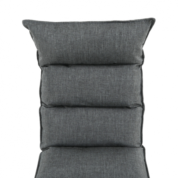 Fotoliu relaxant ,de podea, reglabil ,extensibil ,stofa gri , 134x50 cm,Bortis [12]