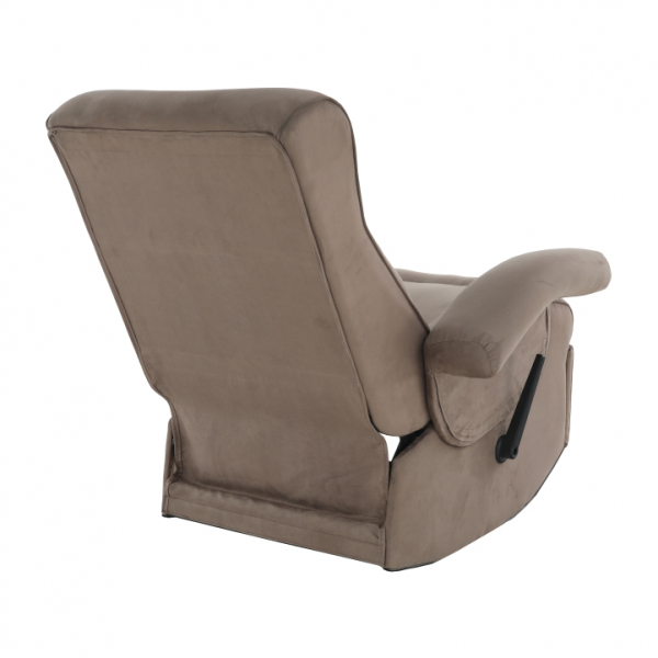 Fotoliu relaxant, cu funcţie electrică de vibraţie -masaj, textil gri maronie,Bortis Impex [5]