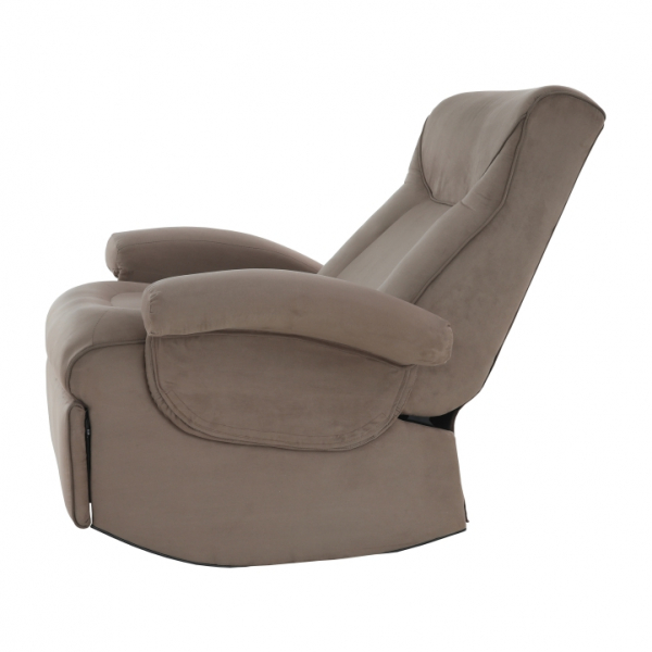 Fotoliu relaxant, cu funcţie electrică de vibraţie -masaj, textil gri maronie,Bortis Impex [13]