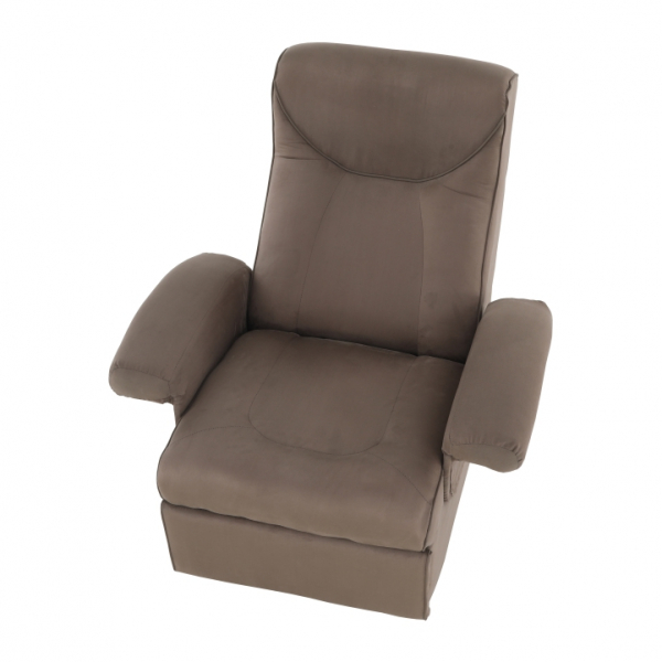 Fotoliu relaxant, cu funcţie electrică de vibraţie -masaj, textil gri maronie,Bortis Impex [14]