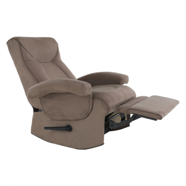 Fotoliu relaxant, cu funcţie electrică de vibraţie -masaj, textil gri maronie,Bortis Impex [6]