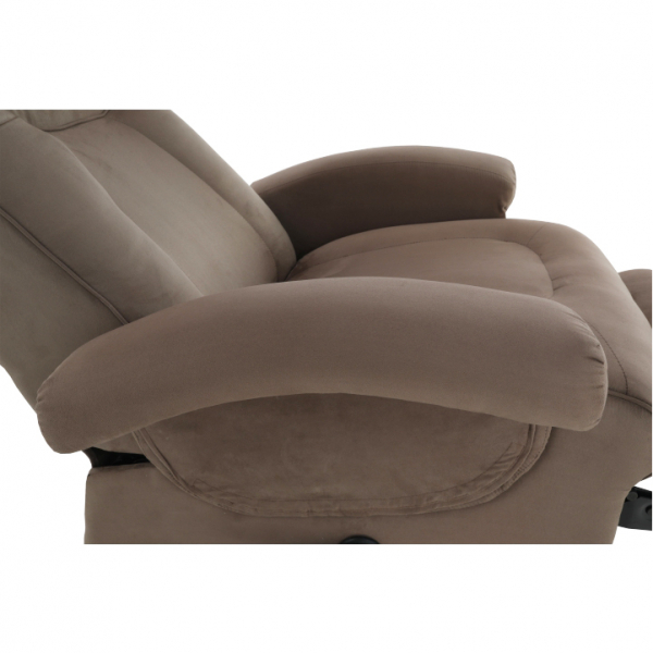 Fotoliu relaxant, cu funcţie electrică de vibraţie -masaj, textil gri maronie,Bortis Impex [20]