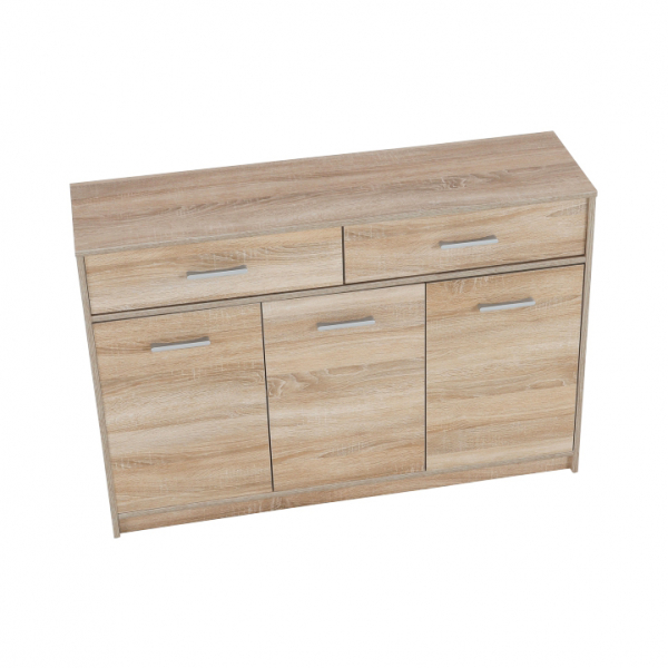 Comoda pentru hol/living/dormitor, cu sertare, stejar sonoma,123x85x34 cm,Bortis Impex [4]