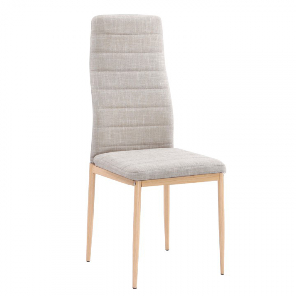 Scaun Bucatarie/dining ,metal imitatie fag +stofa crem/bej,modern,Bortis Impex [3]