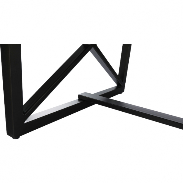 Masuta de cafea metal negru/mdf nuc ,90 cm ,Bortis Impex [8]