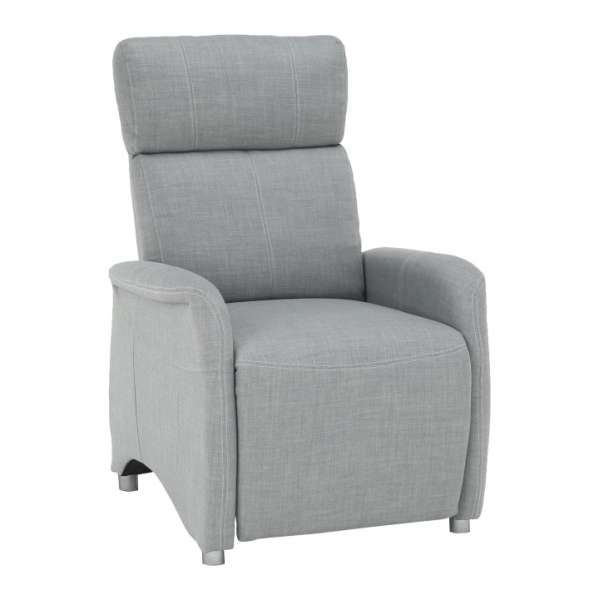 Fotoliu reglabil, material textil gri, Bortis Impex [11]