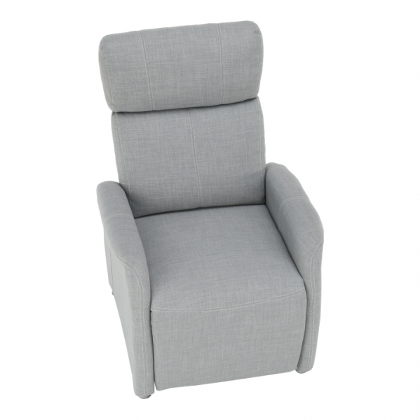 Fotoliu reglabil, material textil gri, Bortis Impex [17]