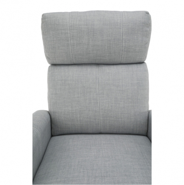 Fotoliu reglabil, material textil gri, Bortis Impex [7]