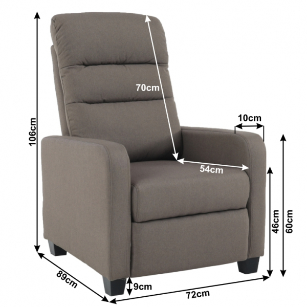Fotoliu relaxant, maro, cu recliner manual, Bortis Impex [9]