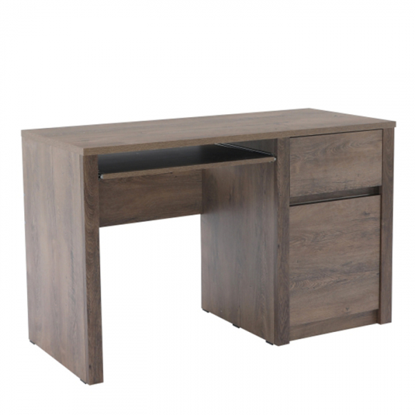Birou design unic ,suport tastatura , usa+sertar, 120cm , stejar lefkas inchis ,Bortis Impex [6]