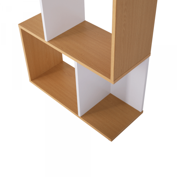 Etajera/Raft, pin/alb,145x60x24 cm,ideala pentru living/birou/hol/dormitor,Bortis [8]