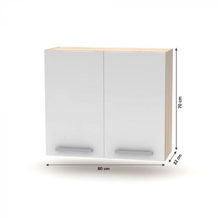 Ansamblu de bucătărie 2,4 m, stejar sonoma/alb, NOVA PLUS [2]