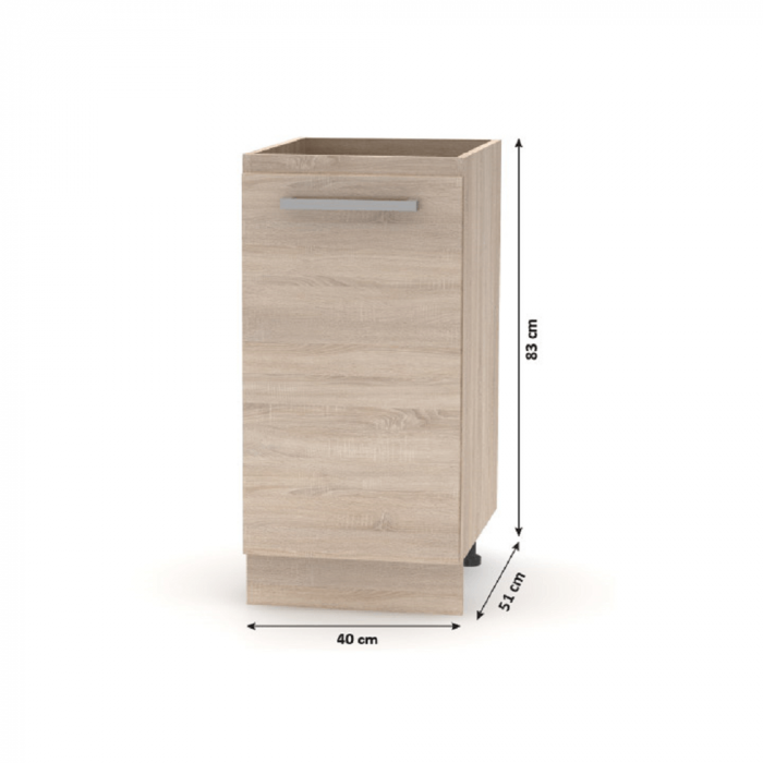 Ansamblu de bucătărie 2,4 m, stejar sonoma/alb, NOVA PLUS [8]