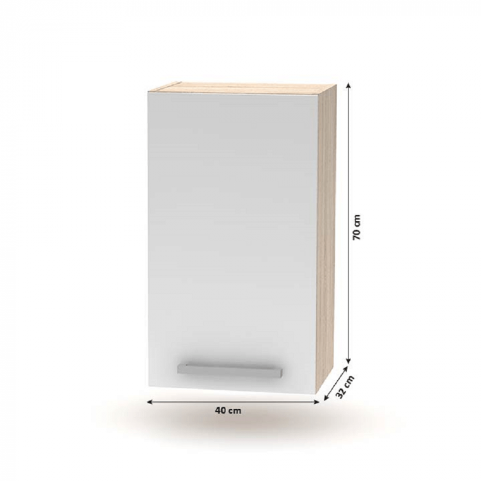 Ansamblu de bucătărie 2,4 m, stejar sonoma/alb, NOVA PLUS [6]