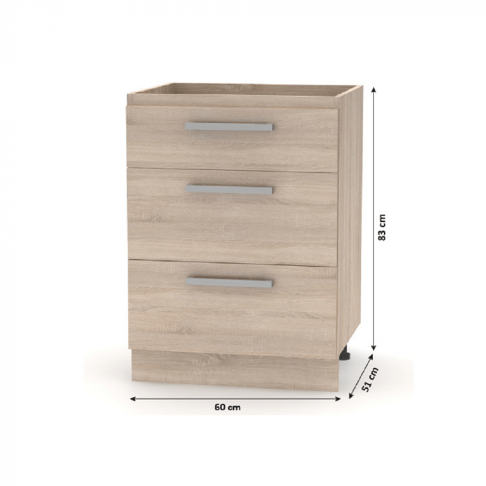 Ansamblu de bucătărie 2,4 m, stejar sonoma/alb, NOVA PLUS [7]