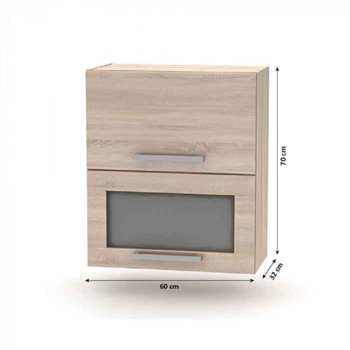 Ansamblu de bucătărie 2,4 m, stejar sonoma, NOVA PLUS [9]