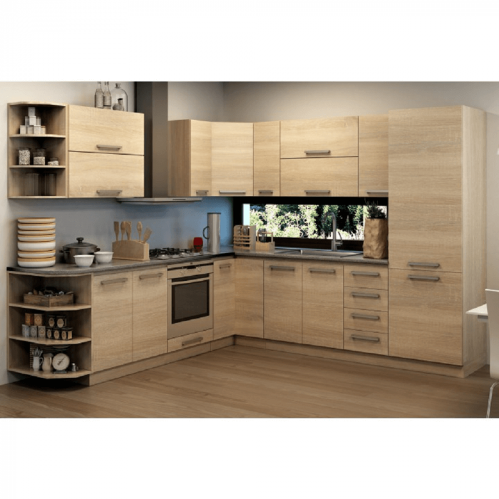 Ansamblu de bucătărie 2,4 m, stejar sonoma, NOVA PLUS [2]