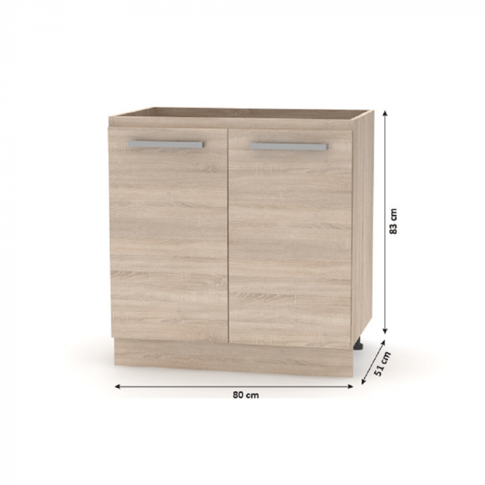 Ansamblu de bucătărie 2,4 m, stejar sonoma, NOVA PLUS [10]
